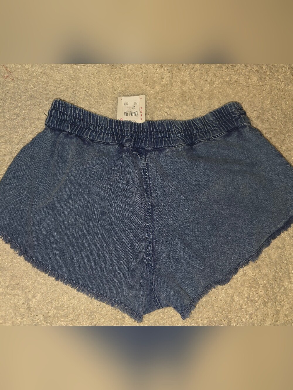 Roxy Women's Blue Denim Drawstring Shorts - Picture 2 of 5